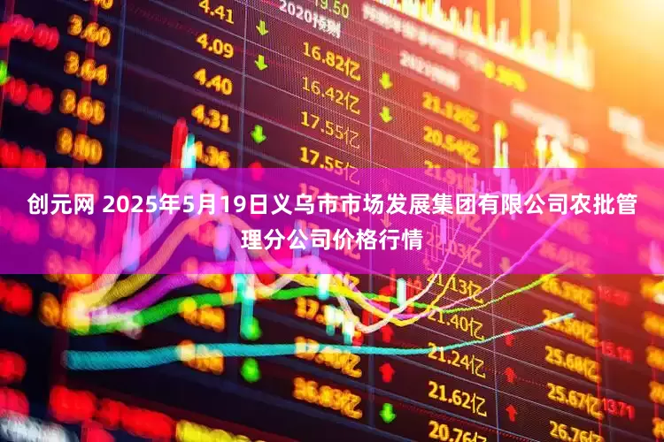 创元网 2025年5月19日义乌市市场发展集团有限公司农批管理分公司价格行情
