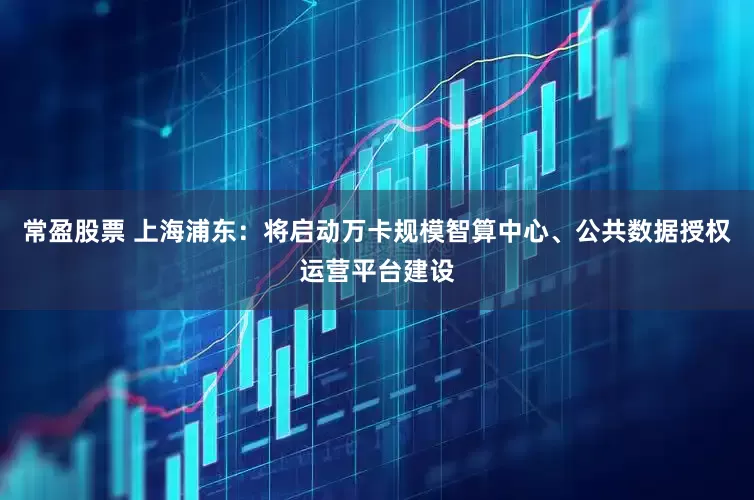 常盈股票 上海浦东：将启动万卡规模智算中心、公共数据授权运营平台建设